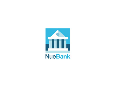 Nue Bank Logo comet engine flat illustration logo meteor startup