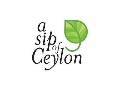 A Sip of Ceylon ceylon herbal illustration leaf logo sri lanka startup tea