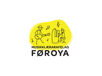 Logo for Music Association characters fun illustration logo music