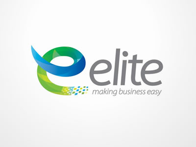 Elite Web Studio Logo collateral illustration logo marketing promo shapes
