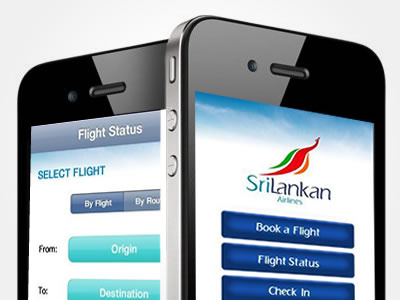 Sri Lankan Airlines iPhone App Ui iphone app ui