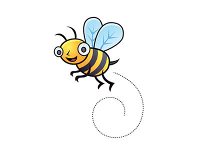 Bee the busy one - with body. bee icon illustration insect logo