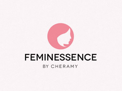 Feminessence Logo Design collateral illustration logo marketing promo shapes