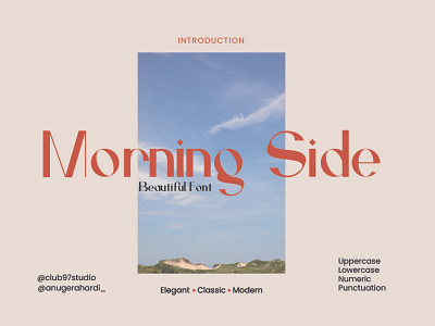 Morning Side - Beautiful & Elegant Font beautiful font branding font classic font design elegant font font font logo fonts fonts logo lettering font logo minimalist font modern font morning side font sans serif font serif font stylish font typography website font wedding font