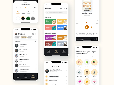 Audiobook - App UI Design audiobook app book app concept design figma mobile mobile app ui ux