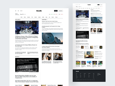 Newlik - Concept UI design for news website. design figma news ui ux web design webdesign