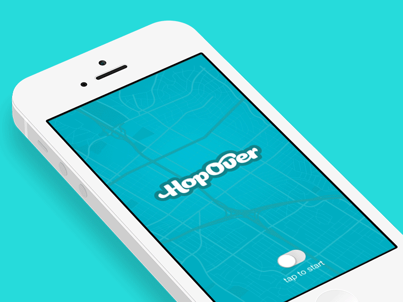 HopOver First Time User Experience Carousel after effects app ftue hopover ios messenger nearby
