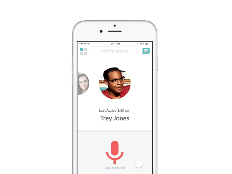 New Recording Interaction app chat ios messenger record ui voice