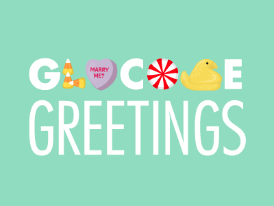 Glucose Greetings holiday candy illustrations motion