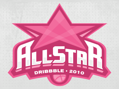 All-Star basketball dribbble pink rebound