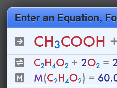 EleMints Tools Tab app calculator chemistry elemints equation ios ipad molar mass retina syntax highlighting ui