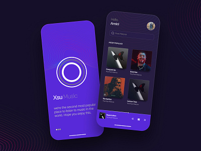 Xsu Music app design figma mobile music product radio songs ui