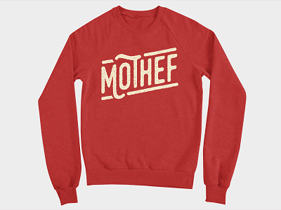 Mothef Red Crew Sweatshirt