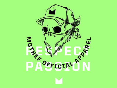Mothef Respect Passion apparel bandana hat illustration mothef shirt skull slogan threadless tshirt