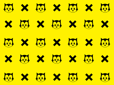 Threadless Felix the Cat Challenge cross icon illustration shirt t shirt threadless yellow