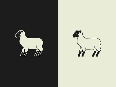 White Sheep Icon animal animal icons animal logo black concept graphic system icon logo mexico restaurant white