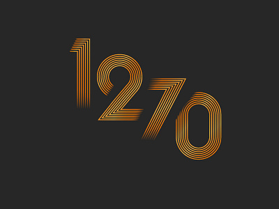 Logo Proposal 1270 beer gradient line art logo number numbers type typography wordmark