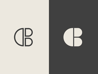 CB Monogram/Smiley Sideways Face icon letter line art logo logotype mexico monogram type