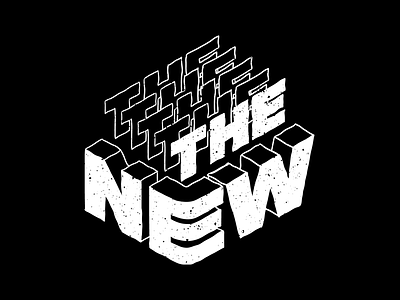 The New black white isometric lettering logo new type typography