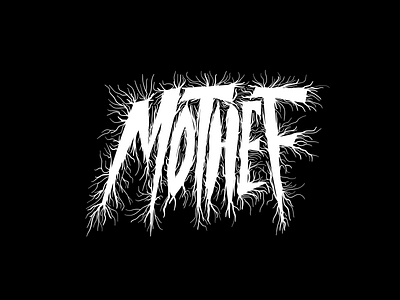 Mothef Dark Metal Lettering black white dark metal heavy metal illustration lettering logo metal rock shirt type typography