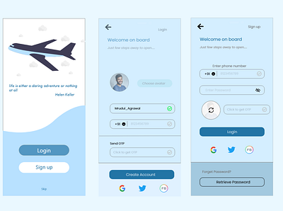 Goibibo login page redesigned design flight goibibo travel ui vector