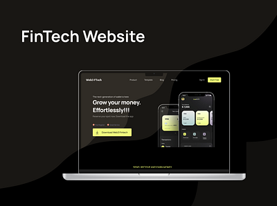 Web3 FinTech Landing Page fintech landing page phone refferal testimonials ui ux web web3