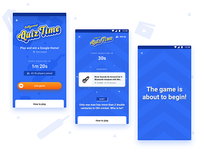 Games on Flipkart Quiz Time by Sanket Chaudhari for Flipkart on Dribbble