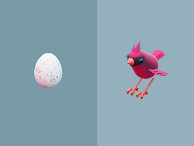 Cardinal blender3d game art illustration