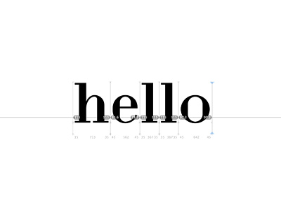 Hello font design typography