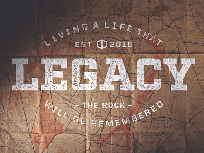 Legacy badge branding factoria legacy map sermon art united