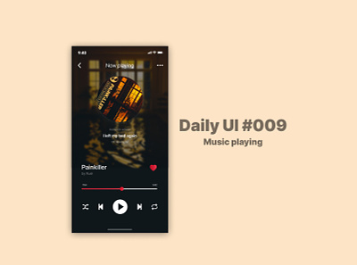 DailyUI #009 - Music Player dailyui music app music player play ui