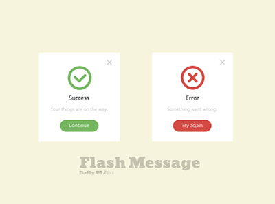 DailyUI #011 - Flash Message dailyui flash message