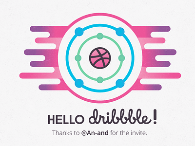 Hello Dribbble! atom electrons firstshot planets space trendy
