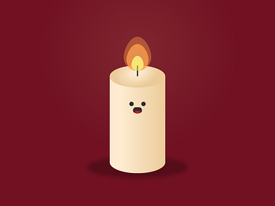 Candle candle cute fire illustration light wax