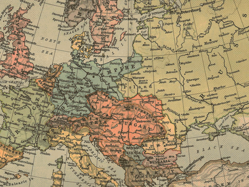 Europe collage cutout europe gif map vintage