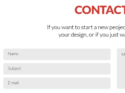 Contact Form contact design designer e mail form graphic name portfolio responsive subject web