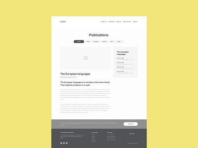 Blog Post Wireframe