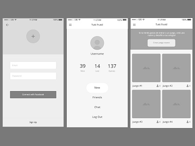 Tutti-Frutti! Wireframe app argentina design designer flat game graphic mobile ui ux