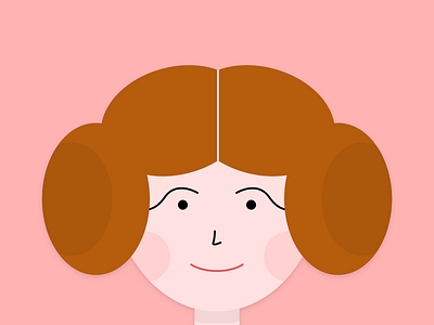 Leia character color illustration illustrator leia photoshop pink princess sketch star wars woman