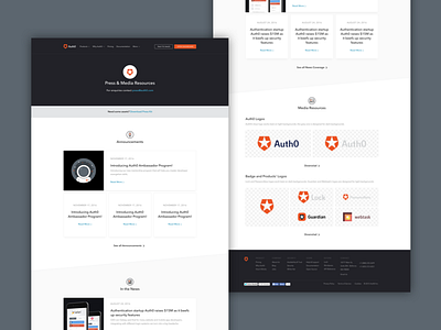 Auth0 Press & Media Resources auth0 authentication design illustration media page press resources security web