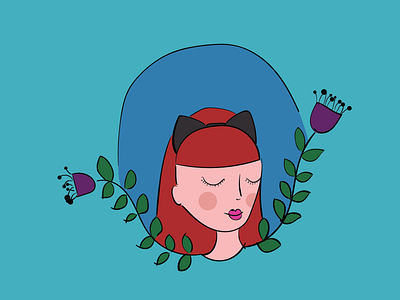 Flower neck adobe argentina color design designer flower girl illustration illustrator shot vector wacom