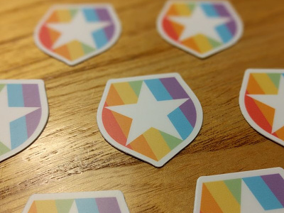 Pride Stickers auth0 authentication color illustrator lgbt pride shield star stickers vector