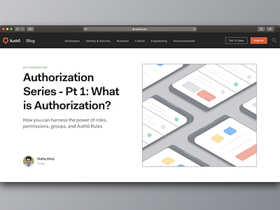 Authorization - Auth0 Blog auth0 authentication authorization blog design flat illustration security vector
