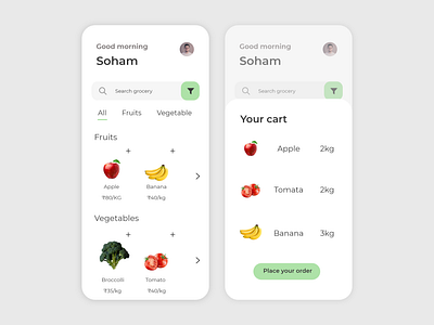 Grocery app app app design design graphic design ui ux