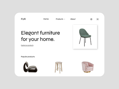 Furniture landing page app app design design graphic design ui ux