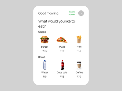 Order screen app app design design drive thru food graphic design items screen service ui ux