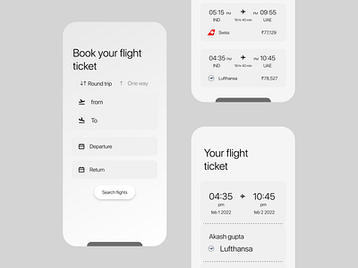 Flight ticket booking