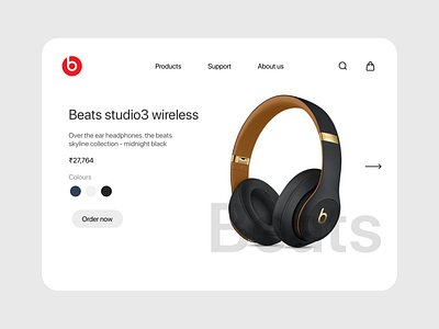 Product page design app app design design graphic design headphone web ui ux