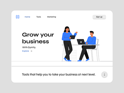 Business landing page