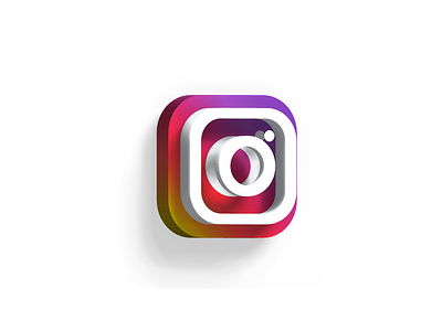 3D Instagram logo